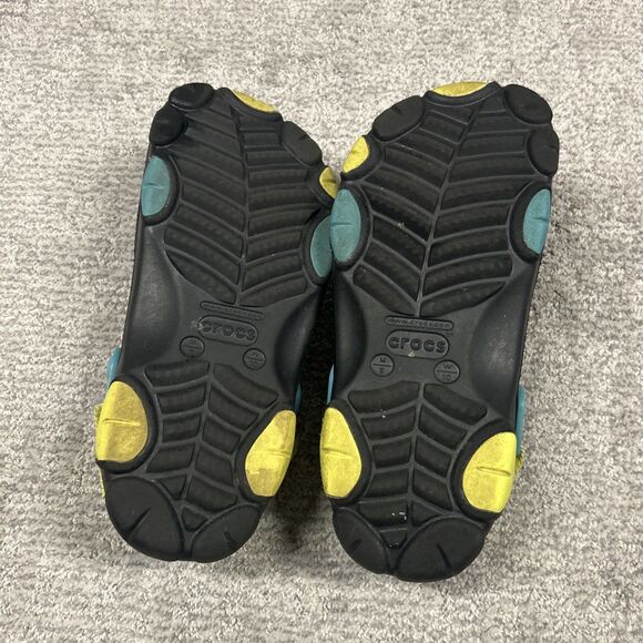 Crocs Classic All Terrain Clogs Mens 8 Black Aqua Yellow Straps Womens 10 Shoes main image 7